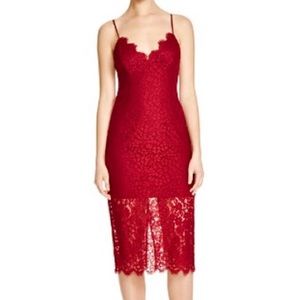 NWOT Bardot Lace Dress, Red, Medium